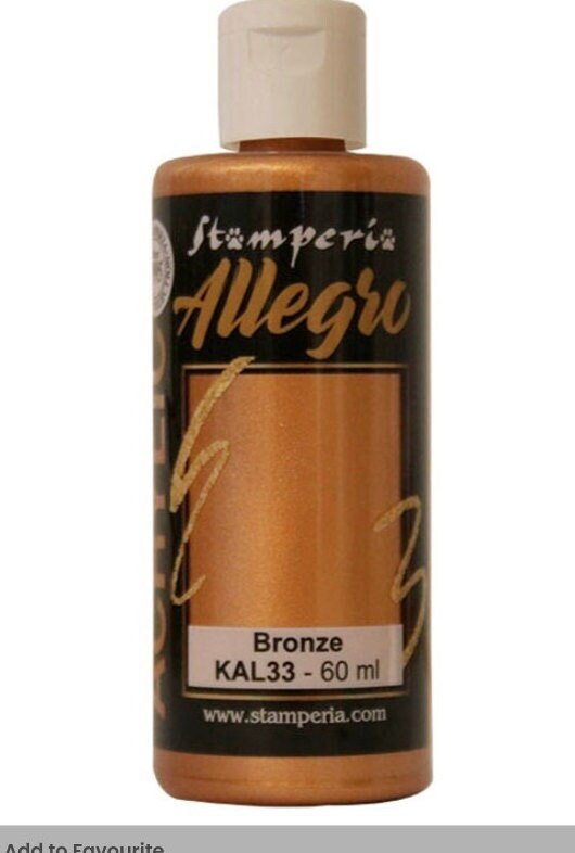 Stamperia Allegro Paint 60ml - Bronze Metallic image 0