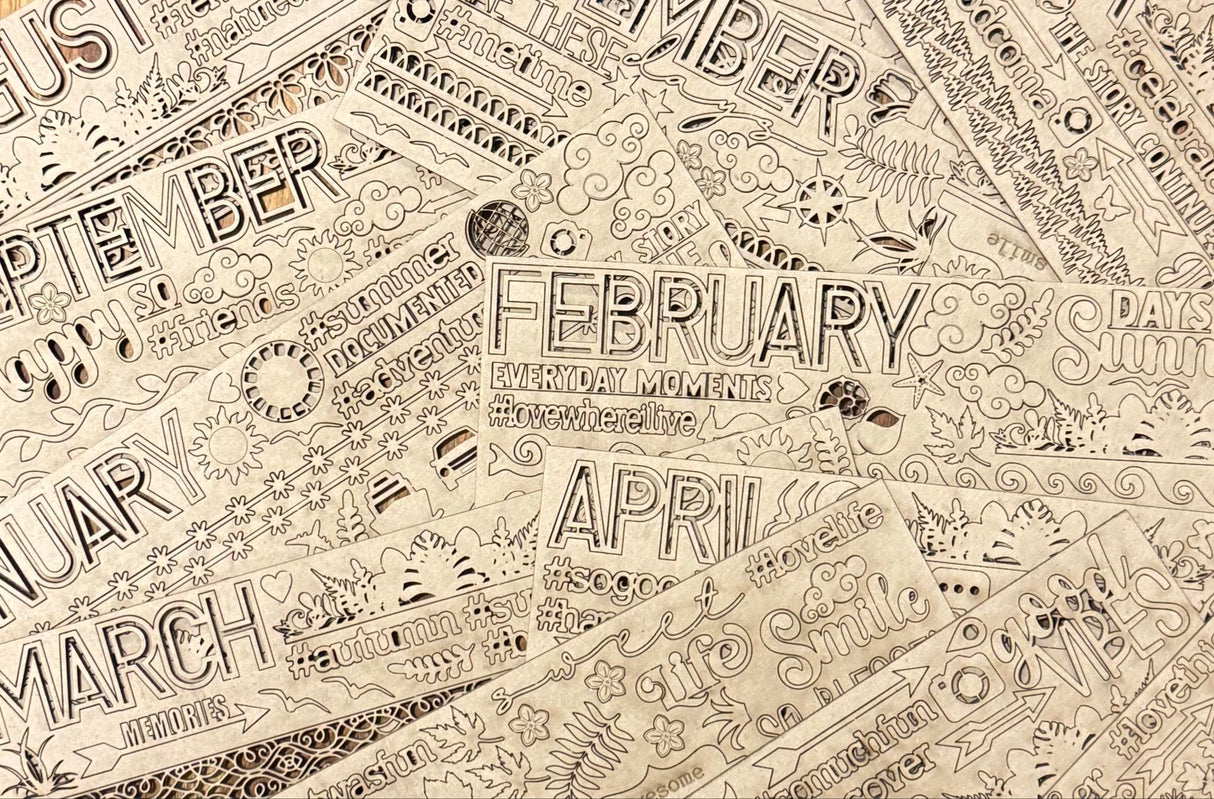 Year In Review Chipboard Bundle