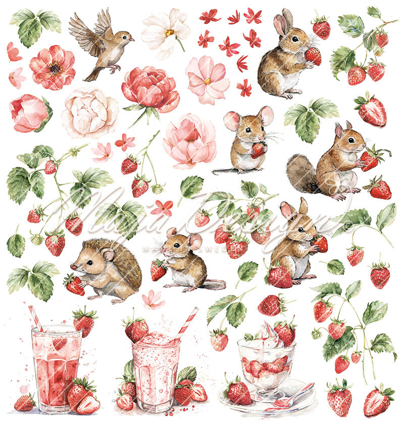 Maja 12" Designs Paper Pack - Strawberry Thief