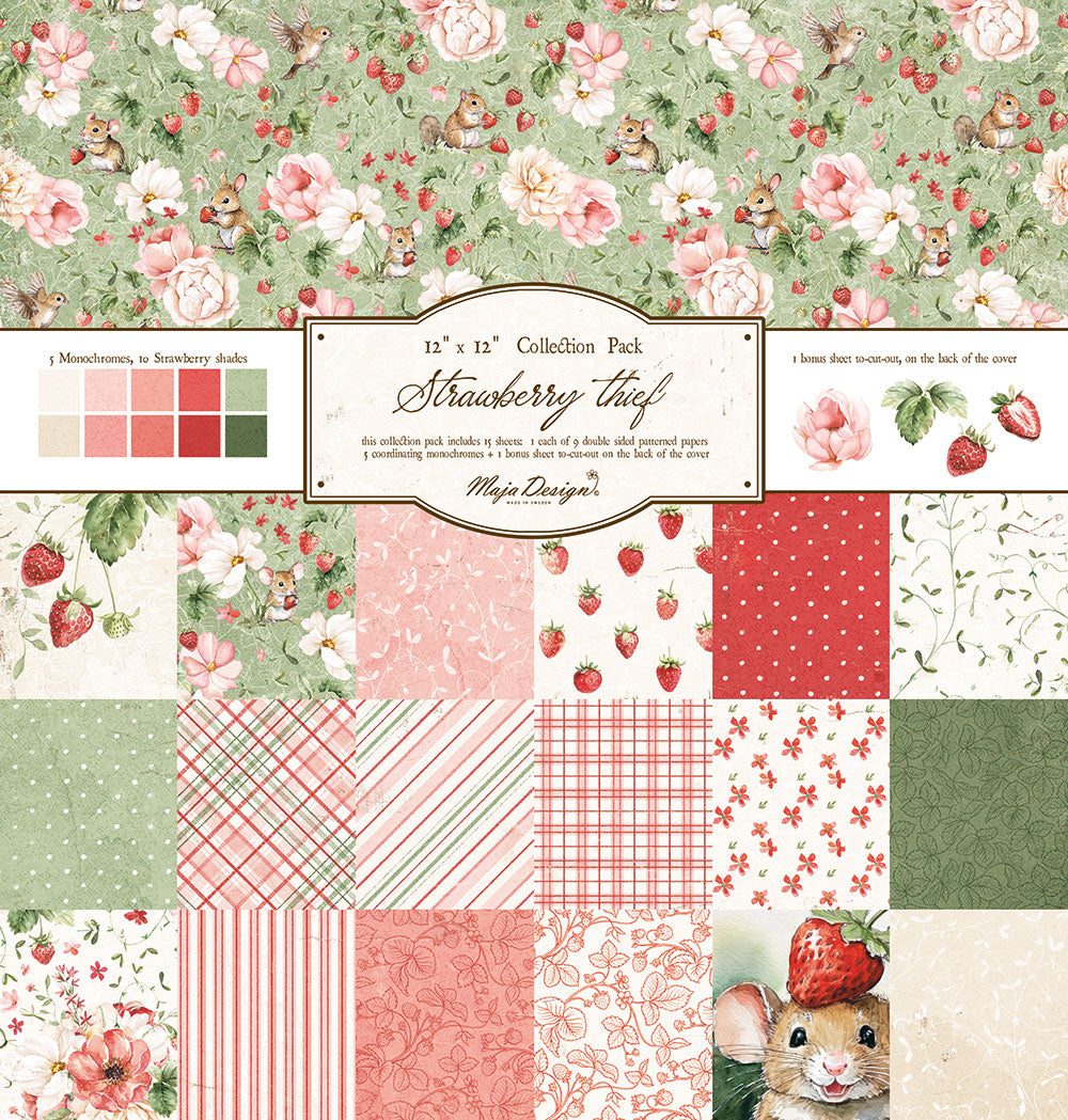 Maja 12" Designs Paper Pack - Strawberry Thief