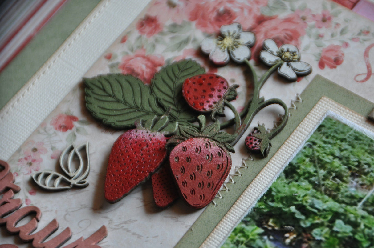 Designer Scrapbooking Kit #176- Strawberry Picking image 8