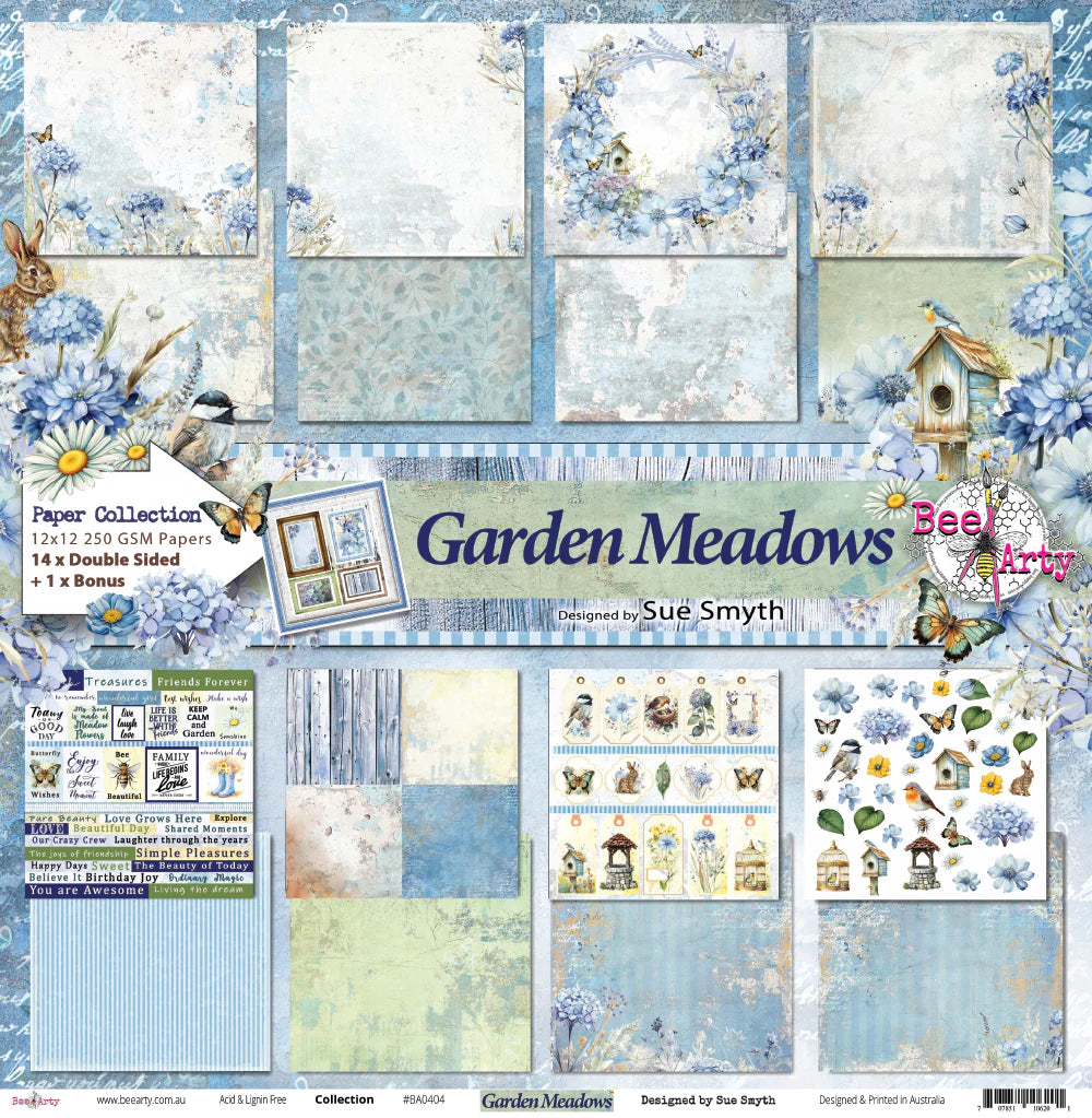 Bee Arty 12" Paper Pack - Garden Meadows