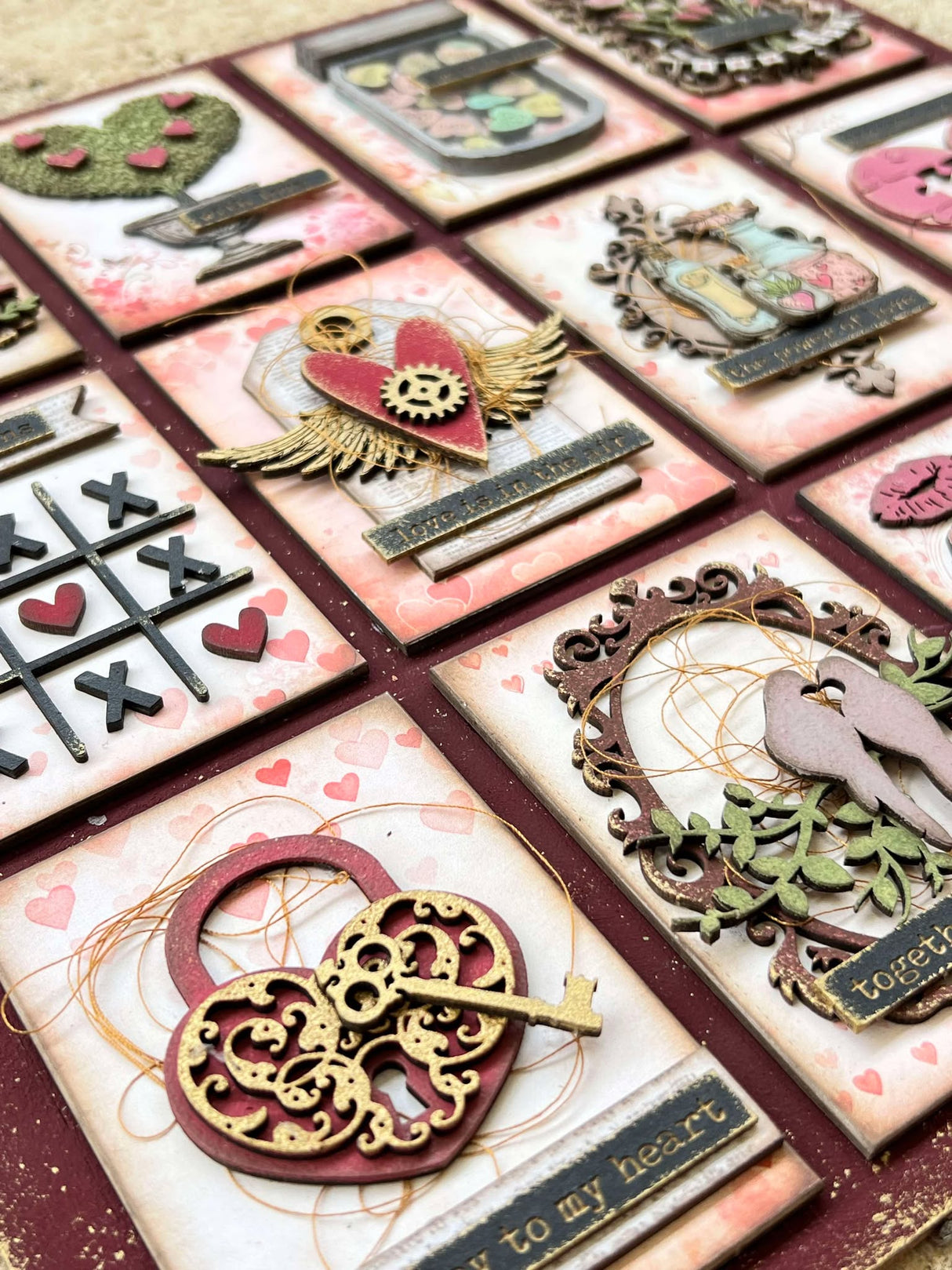 Designer Kit # 244 - Valentines ATC Board image 1