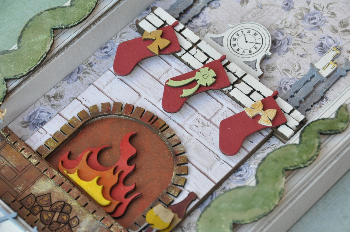 Designer Kit Silent Night - Fireplace with Shadow Box image 2