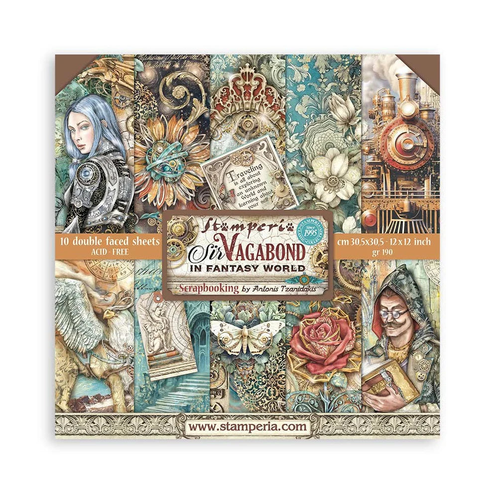 Stamperia Scrapbooking Pad 12" - Sir Vagabond in Fantasy World image 0