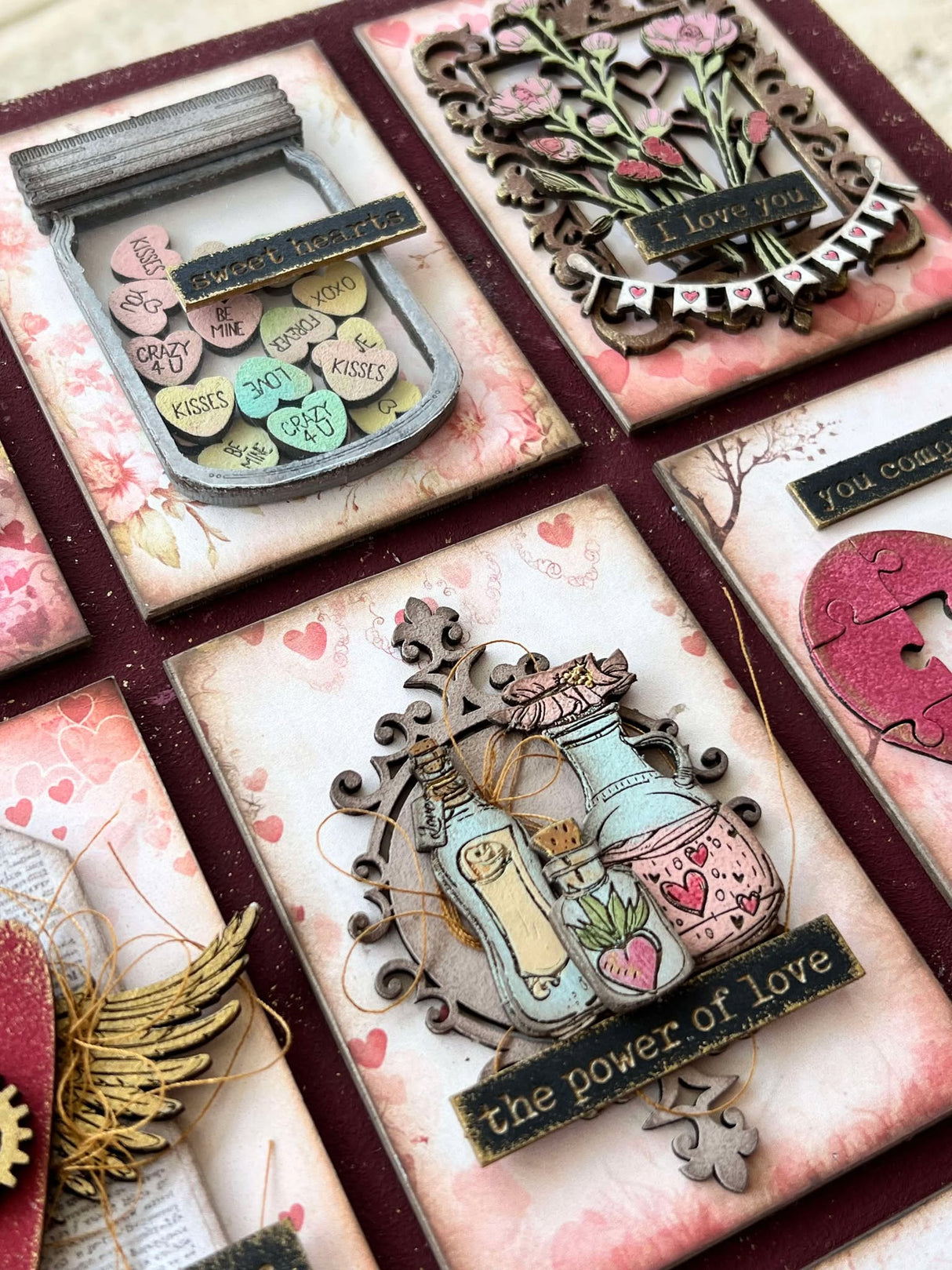 Designer Kit # 244 - Valentines ATC Board image 2