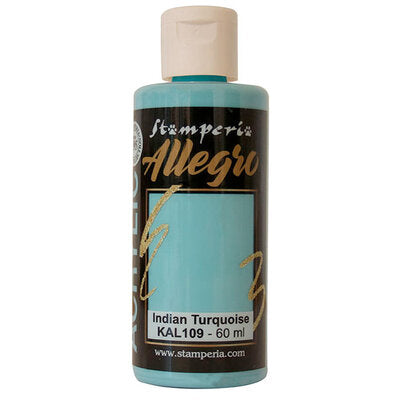 Stamperia Allegro Paint 60ml - Indian Turquoise image 0
