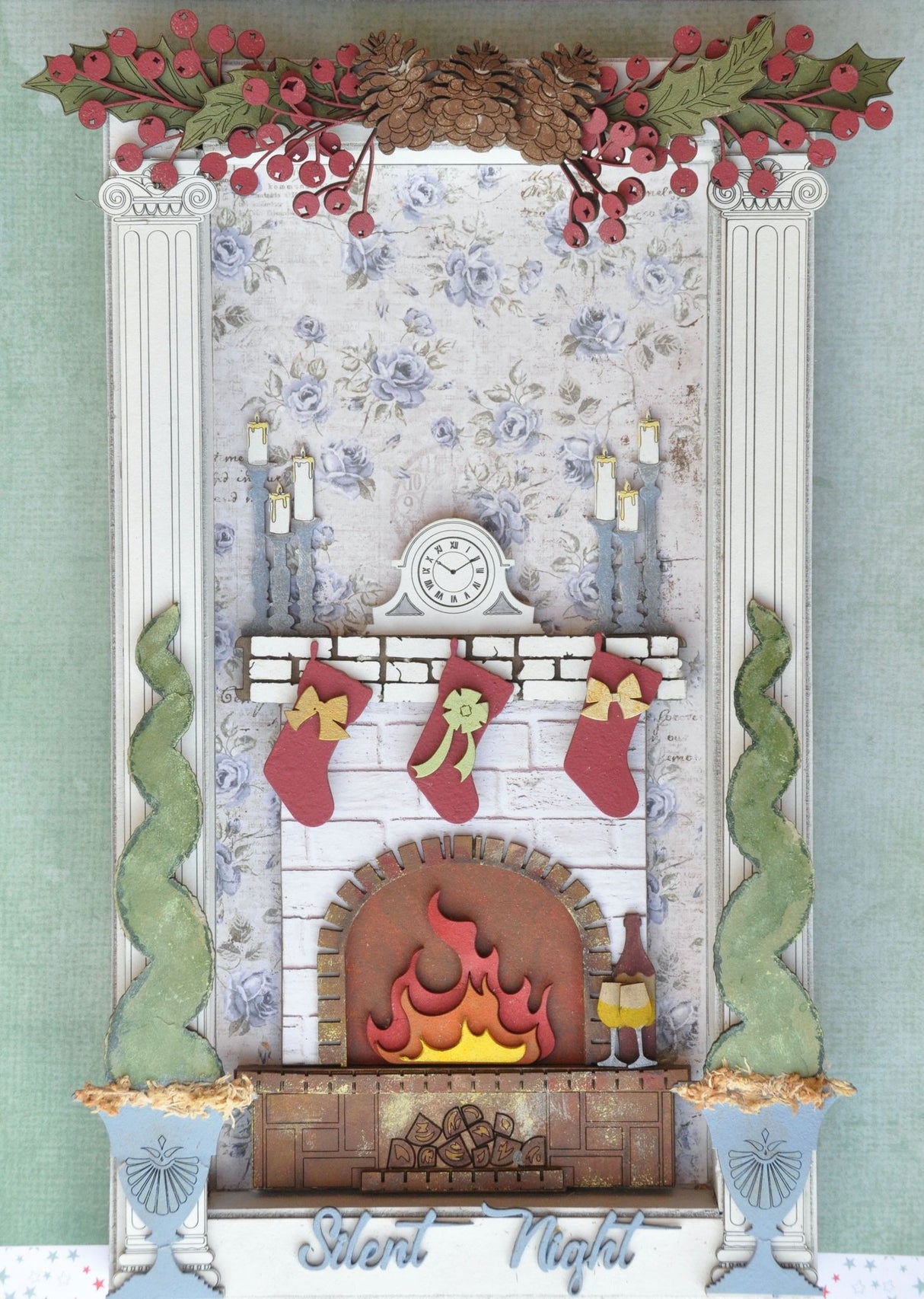 Designer Kit Silent Night - Fireplace with Shadow Box image 1