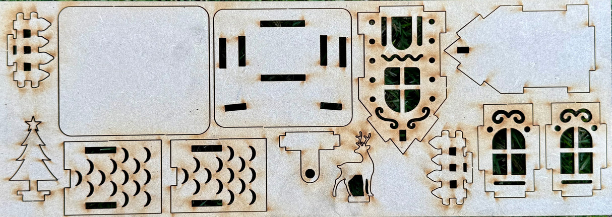 3D MDF House Ornament