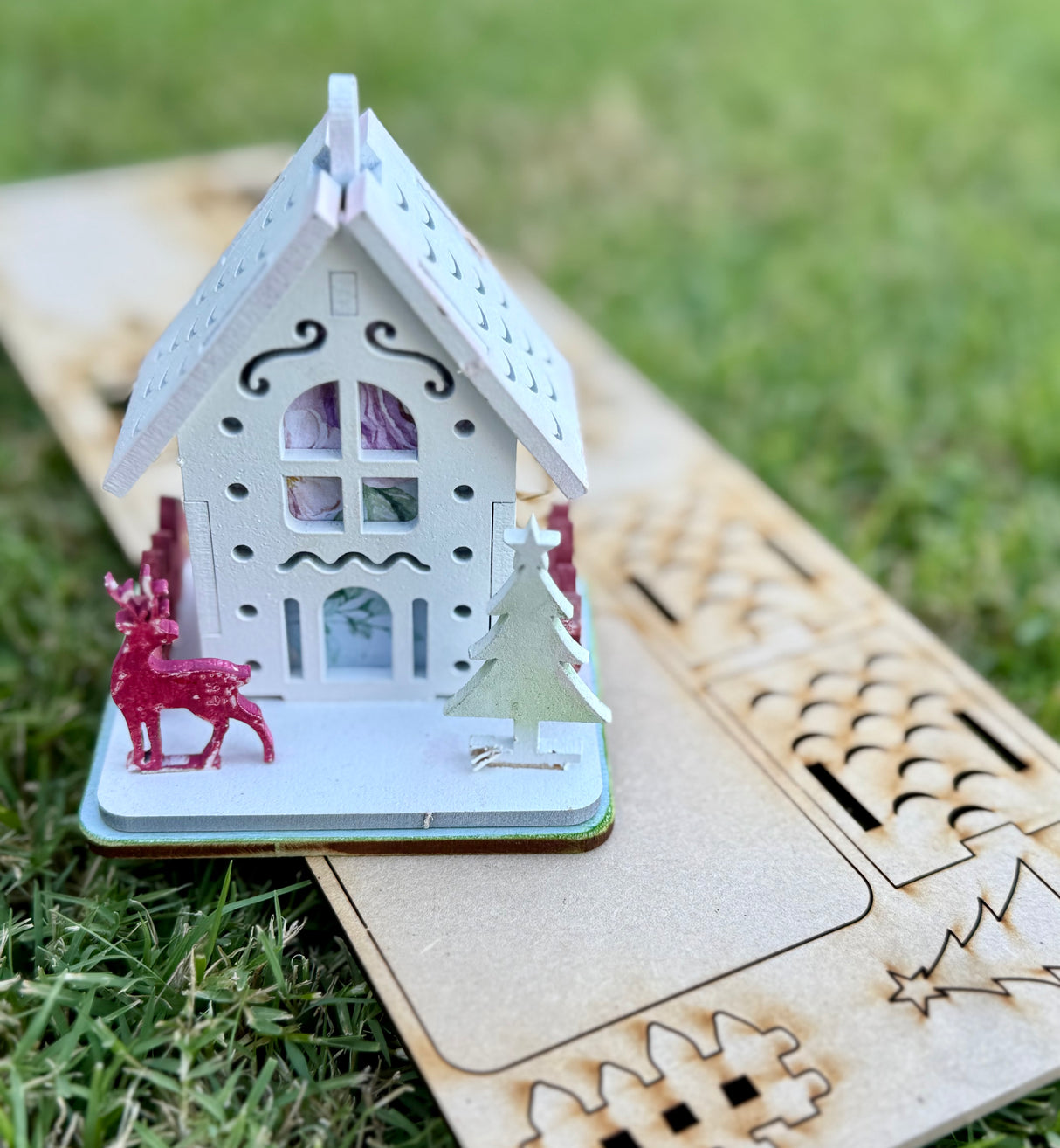 3D MDF House Ornament