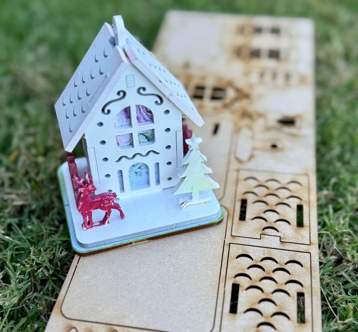 3D MDF House Ornament