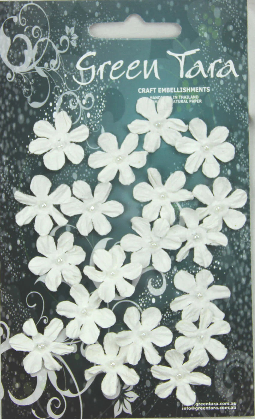 Mini Flowers White - 20pk