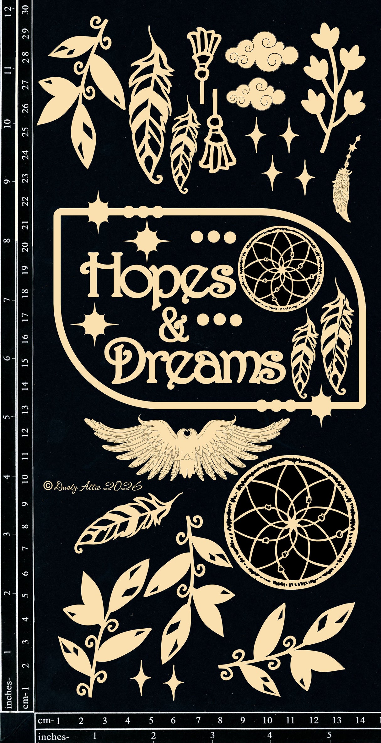 Designer Kit #246 - Hopes & Dreams Mixed Chipboard sheet