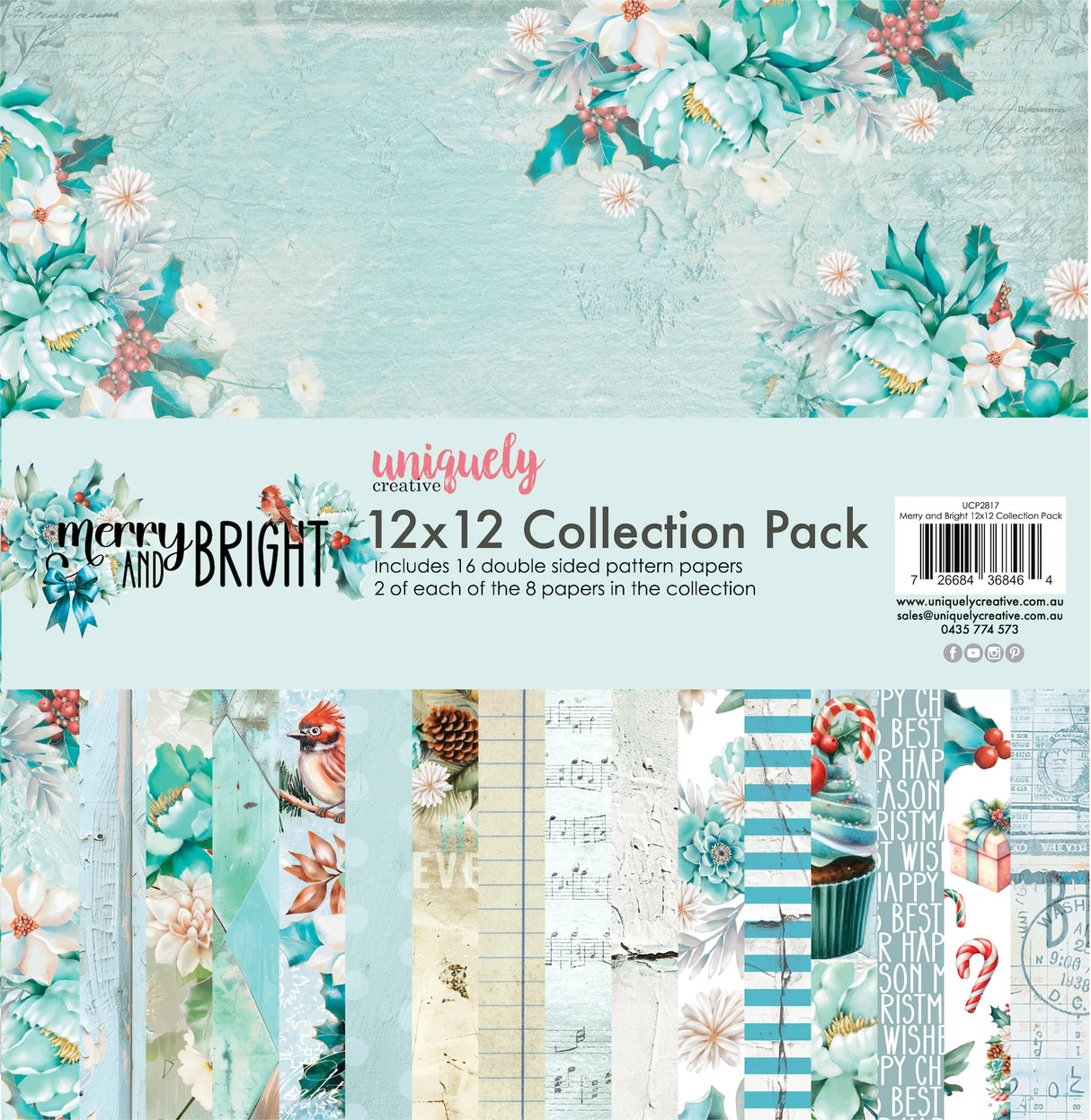UC Merry & Bright Paper Pack and Creative Cuts Bundle