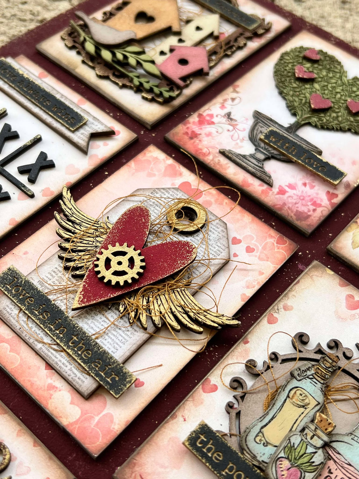 Designer Kit # 244 - Valentines ATC Board image 3