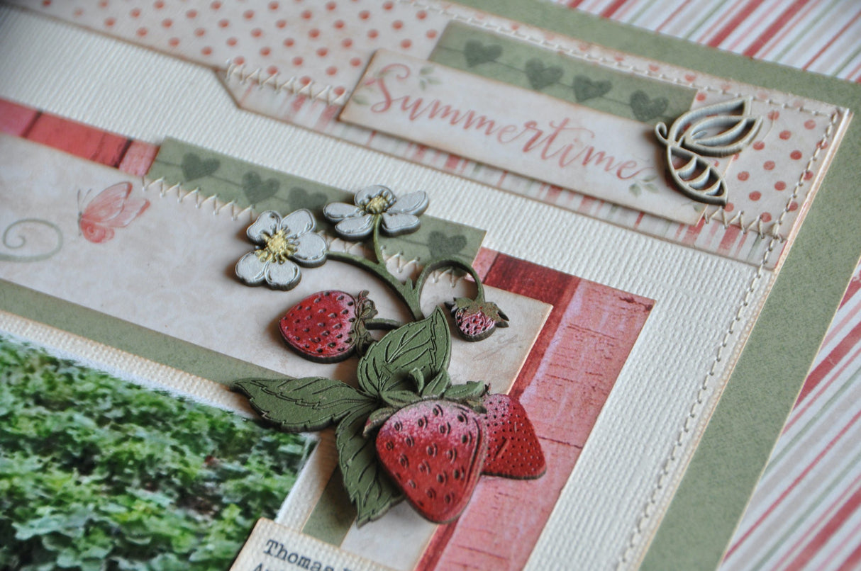 Designer Scrapbooking Kit #176- Strawberry Picking image 7