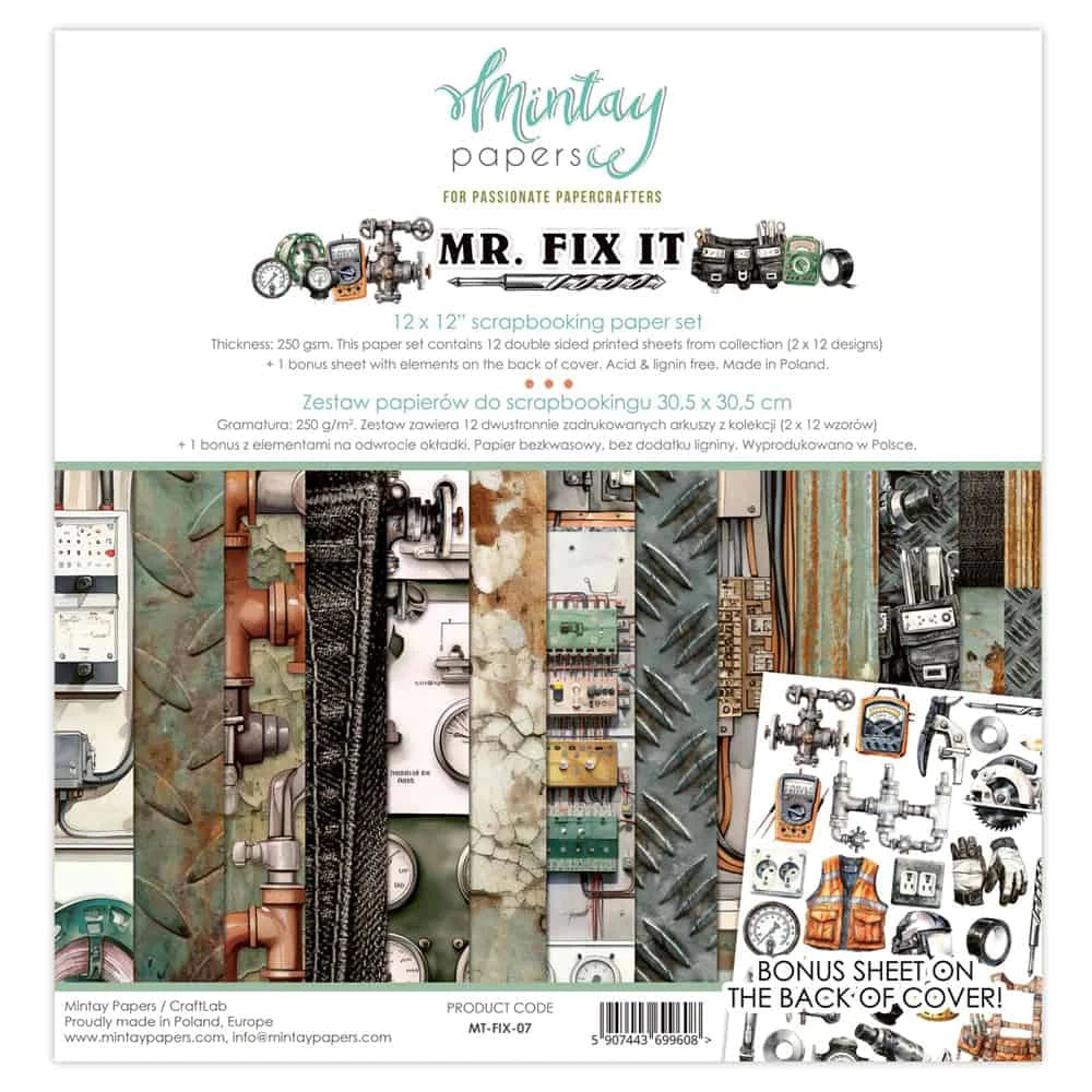 Mintay Mr Fix It 12" Paper Set image 0