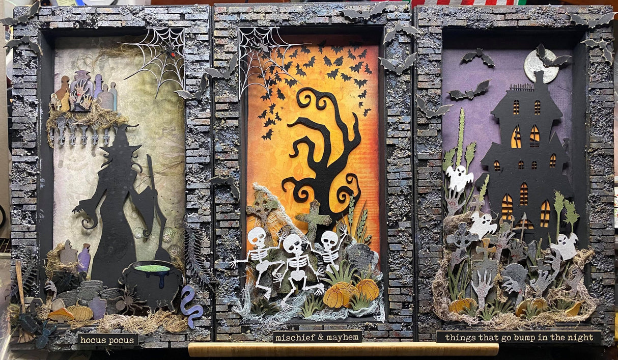 Halloween Scene Shadow Box Kit - Haunted House image 1