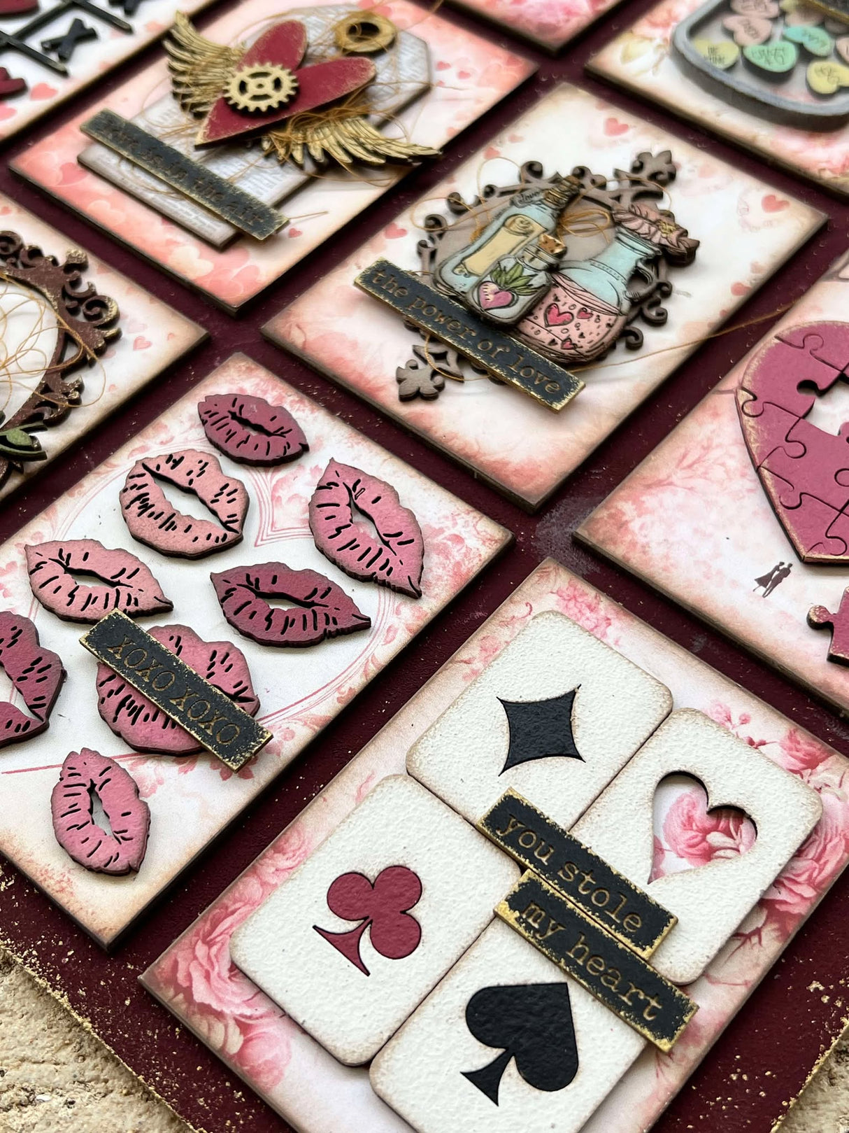 Designer Kit # 244 - Valentines ATC Board image 5