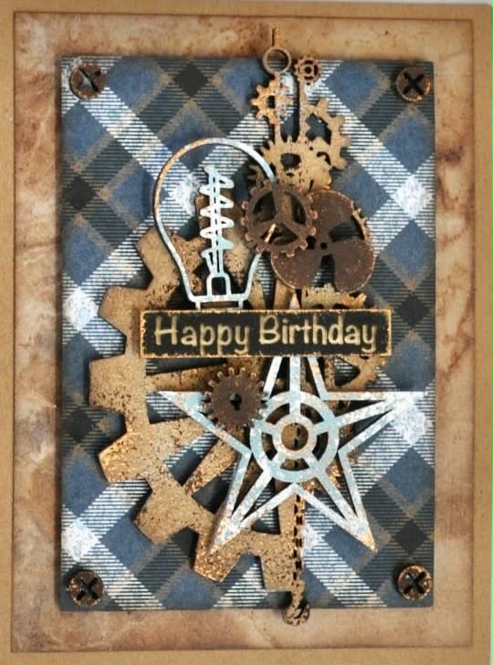 Designer Card Kit # - Globes and Cogs A
