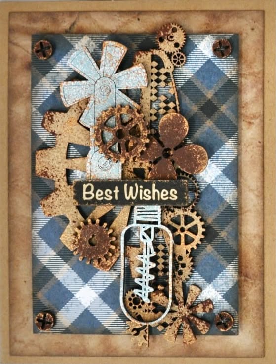 Designer Card Kit # - Globes and Cogs C