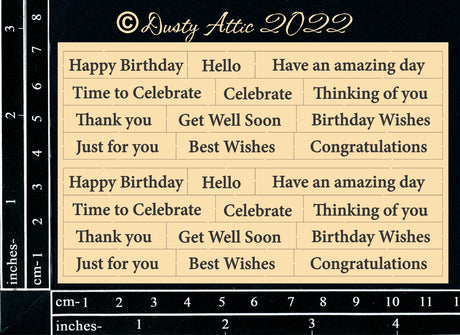 Mini Card Sentiments 16 Black - MIXED image 0