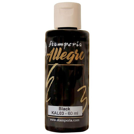 Stamperia Allegro Paint 60ml - Black image 0