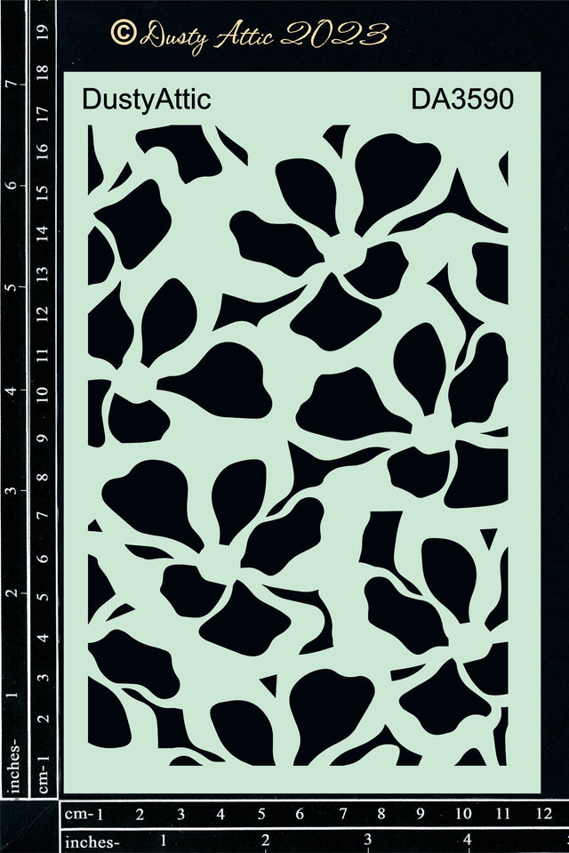Warped Flower Stencil #2 image 0