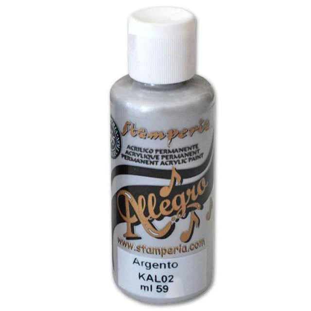 Stamperia Allegro Paint 60ml - Silver Metallic image 0