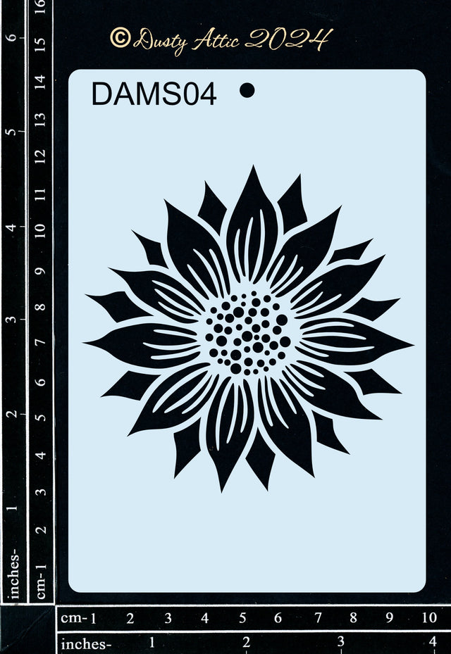 Dusty Mini Stencil 4 – Sunflower image 0