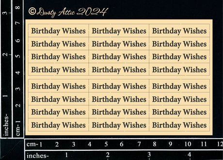 Mini Card Sentiments - Birthday Wishes image 0