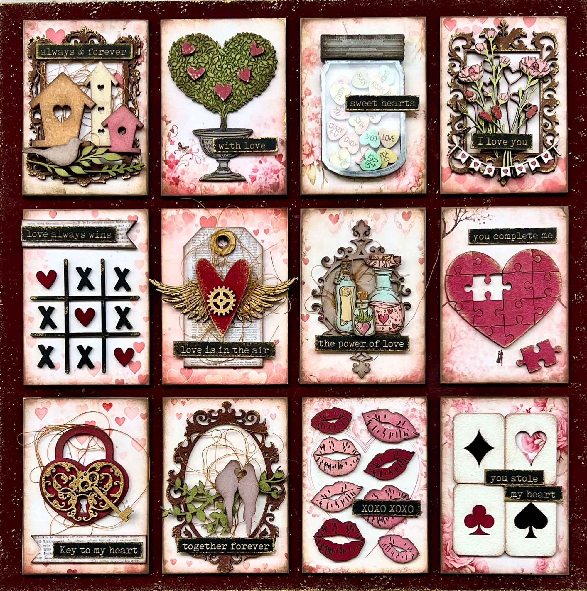 Designer Kit # 244 - Valentines ATC Board image 0