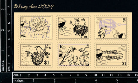 Postage Stamps - Birds & Flowers image 0