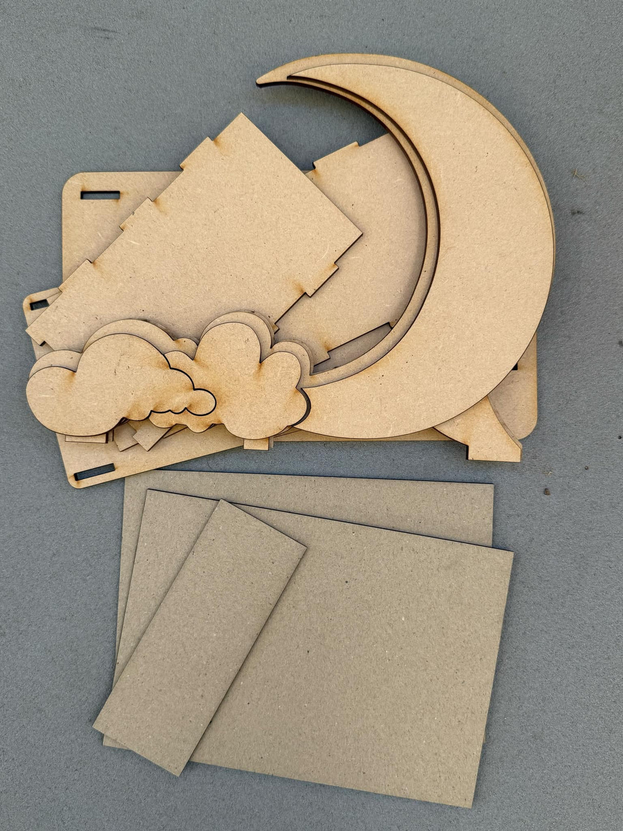 3D MDF Moon Holder and Album Set image 0