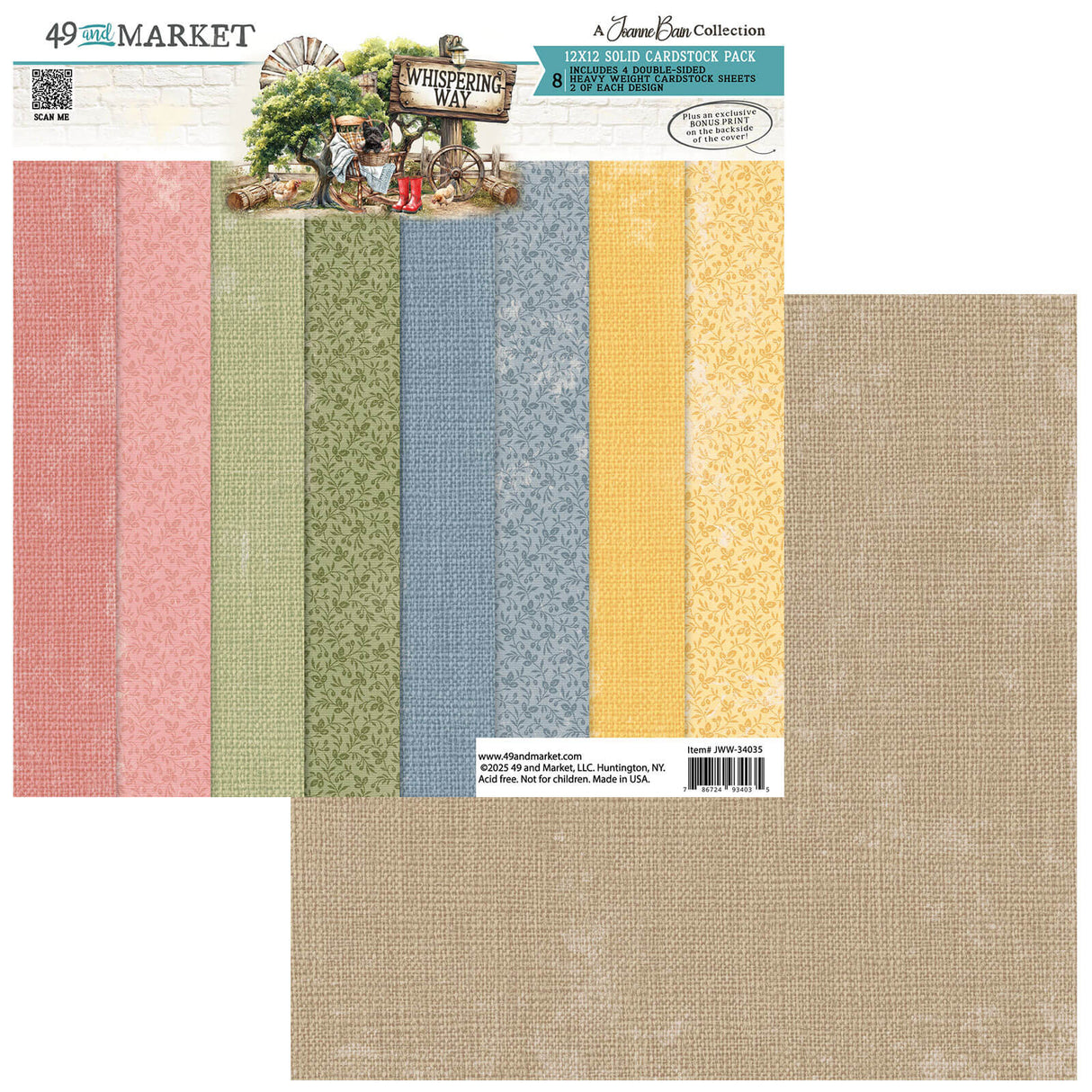 49 and Market 12" Solids Pack  - Whispering Way