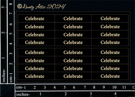 Mini Card Sentiments - Celebrate (Black) image 0