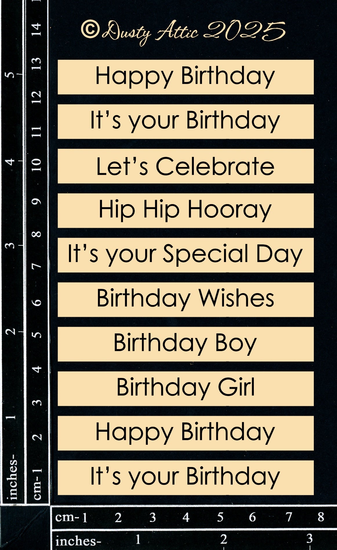 Card Sentiments #20 - Birthday 2