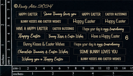 Card Sentiments #6 - Easter (Black) image 0