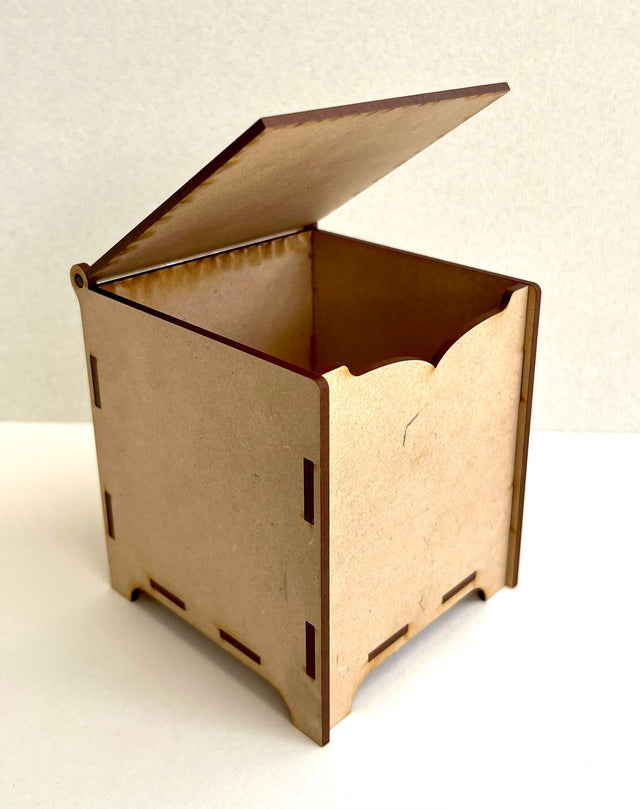 MDF Square Flip Lid Box image 0