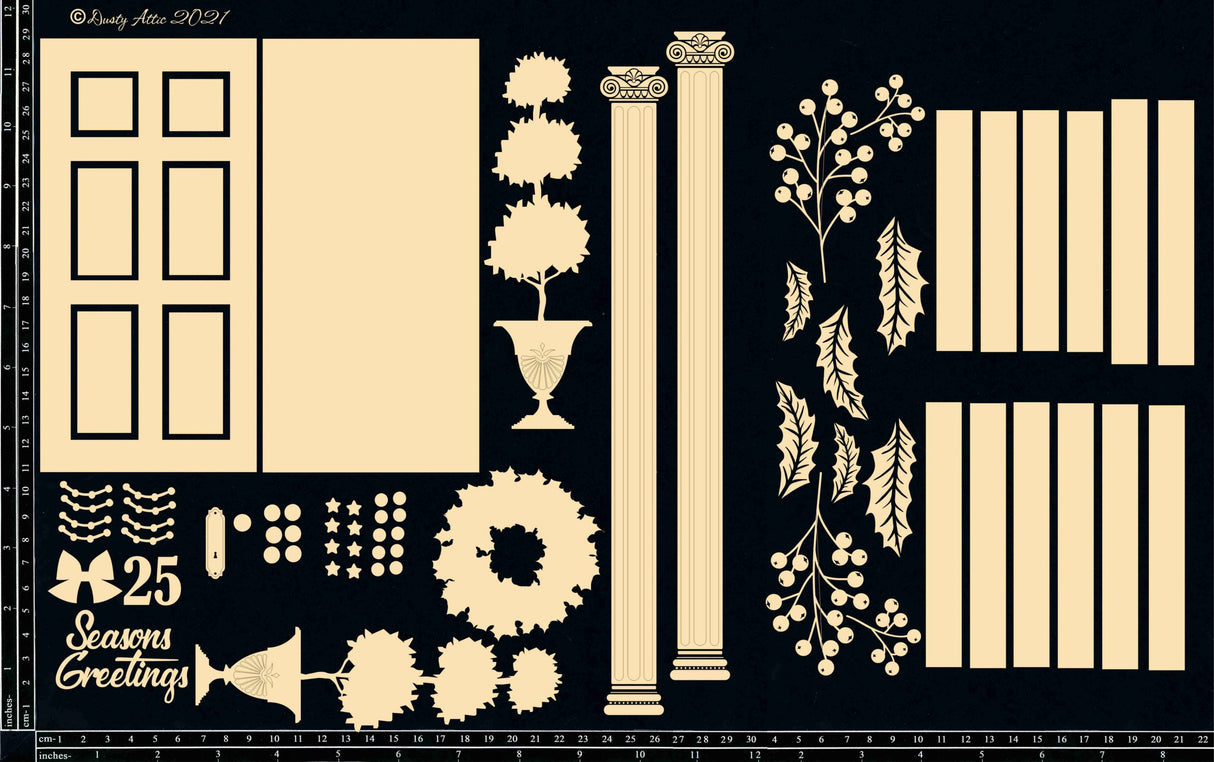 Designer Kit Seasons Greetings - Front Door with Shadow Box image 0