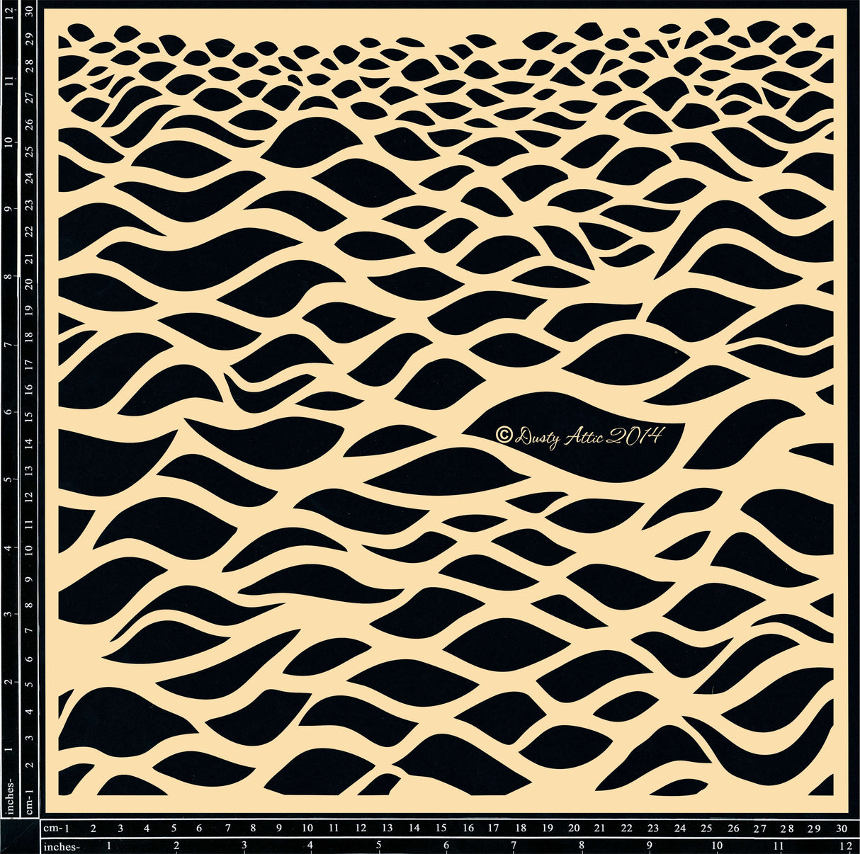 Wave Stencil 12"