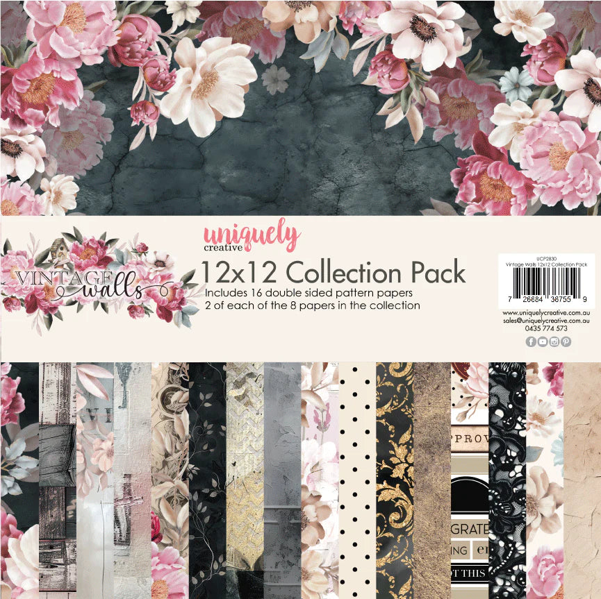 UC Vintage Walls Paper Pack and Creative Cuts Bundle