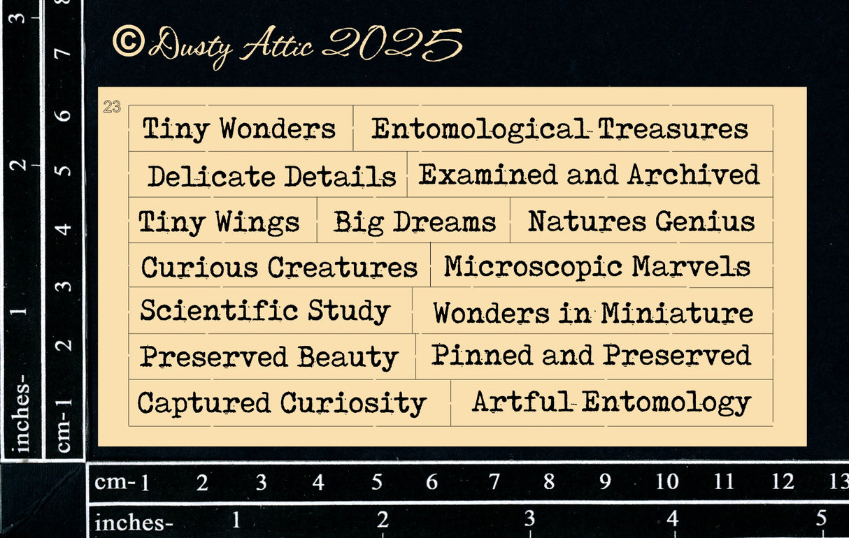 Wordpl@y #23 Entomology